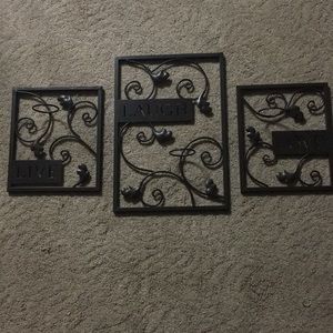 LIVE, LAUGH,LOVE candle wall decor